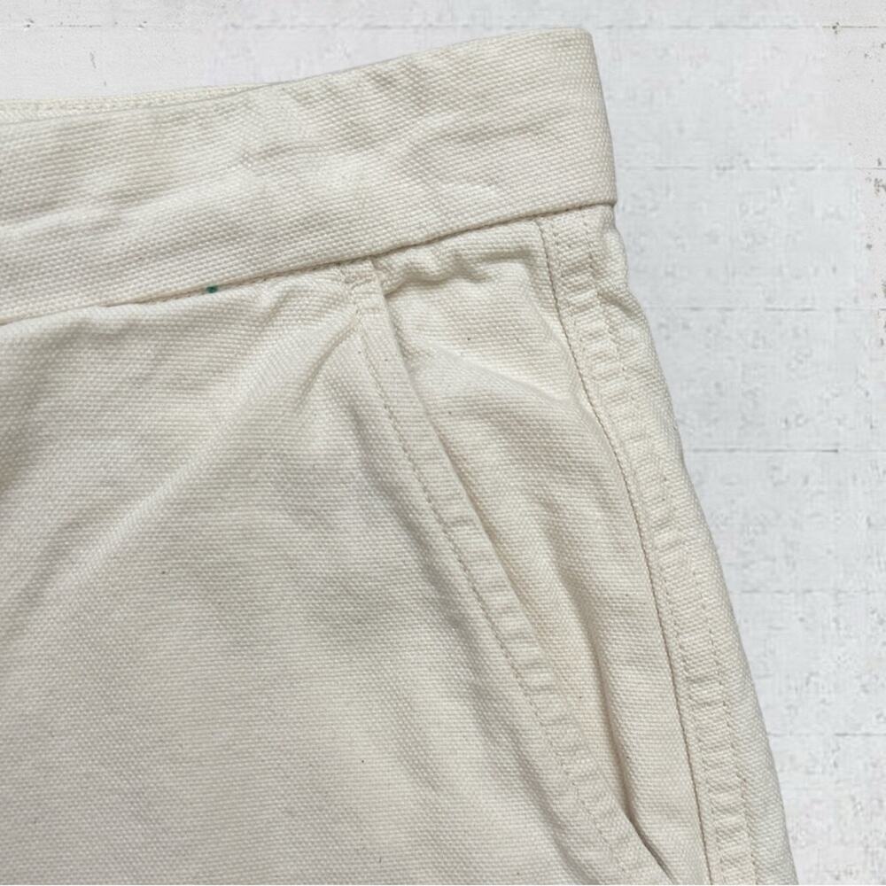 Everlane Canvas Stamp Mini Skirt Ecru Size 6 Minimalist Capsule Wardrobe - Picture 4 of 10